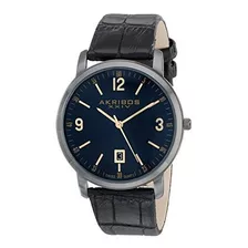 Reloj Akribos Xxiv Ak780bk Para Hombre Con Correa De Cuero N