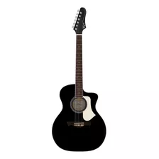 Guitarra Electroacústica Tagima Rio Negro Bks, Negro Mate, Material Para Dedos Techwood, Guía Para La Mano Derecha