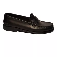 Zapatos Mocasines 996 Clásicos Goma Febo Cuero Negro Marrón