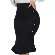  Saia Preta Evangelica Saias Femininas Moda Midi Oferta