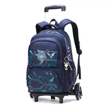 Mochila Escolar Grande Con Ruedas Carrito Impermeable P/niño