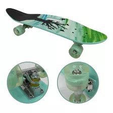 Patineta Skate Tabla Mini Longboard Con Luces Con Abertura