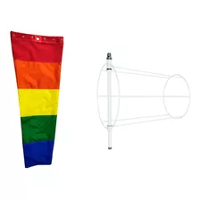 Biruta Windsock Lgbt Arco Iris Indicador De Vento Refil 30cm