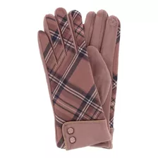 Guantes Ctm® Para Mujer Con Pantalla Táctil A Cuadros Y Deta