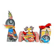 30 Caixa Personalizados 3d Hot Wheels Milk,pirâmide, Bala