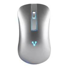 Mouse Inalámbrico Slim Vorago Mo-305 Pateado Rgb Color Plateado