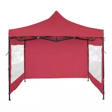 Gazebo Plegable Autoarmable Paredes 3x3 Impermeable Ct Color Rojo