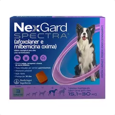 Nexgard Spectra Para Cães 15,1 A 30kg Antipulga - 3 Tabletes