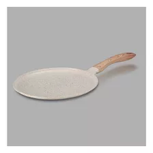 Sartén Panquequera Cerámica Cuori 22cm Mango De Silicona Color Beige