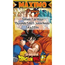 Invitacion Digital Dragon Ball Super Tarjetapara Whatsaap