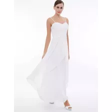 Vestido De Novia Civil Marca Tanpell Nuevo Ivory Chiffon Us8