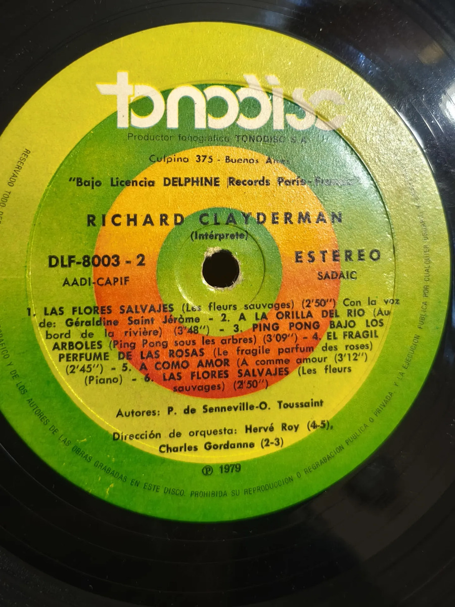 Richard Clayderman - A Como Amor - Las Flores Salvajes - vinilo 1979
