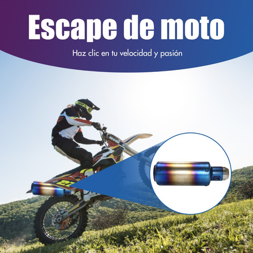 Escape De Moto Deportivo 51 Mm De Acero Inoxidable Universal Foto 9