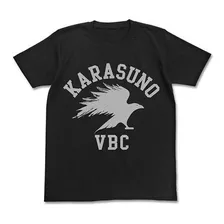 Camiseta Algodão Karasuno Haikyuu Anime Tobe Vbc Corvo Volei