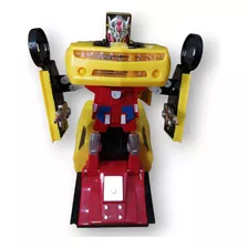 Robô Transformes Com Som Luz E Movimento Bate E Volta Cor Camaro