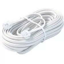 Cable De Extensión Telefónica 25 Ft 4c Bistras, Blanco