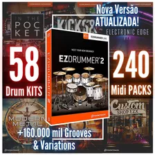 Ezdrummer 2 Completo + Expansões Ezx + Midi Packs, Toontrack