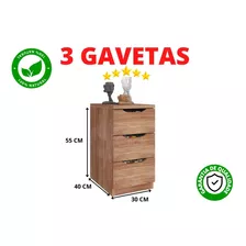 Módulo Gaveteiro Armário Chão Cozinha 55cm