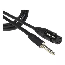 Cabo Microfone Profissional Balanceado P10 + Xlr 4,57 Metros