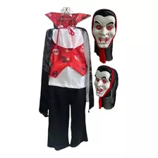 Kit Fantasia Drácula + Mascara Halloween Festa Terror