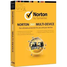Antivirus Norton 360 Para 1 Usuario 5 Dispositivos 12 Meses
