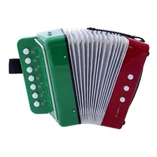 Cielo Acordeon Bandera Mexicana Patron 7 Boton 2 Bajo Nir