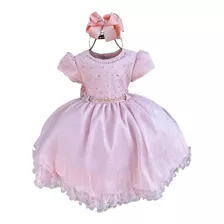 Vestido Rose Infantil Realeza Festa 