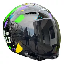 Capacete Moto Mormaii Lite Aberto Vários Grafismos + Brinde