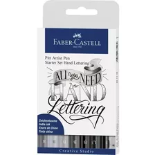 Faber Castell Pitt Artist Pen Starter Lettering X9 Piezas