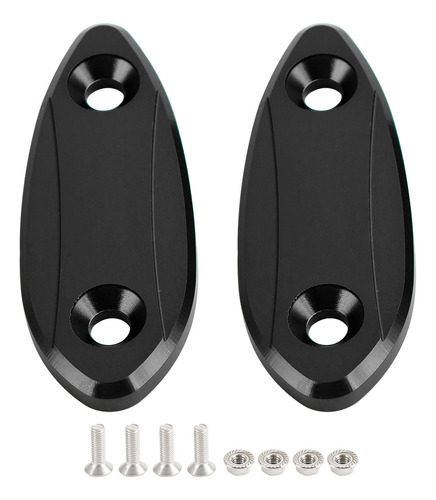 Placas De Espejo Negras Para Kawasaki Zx-6r Zx6r 09-12 Foto 6