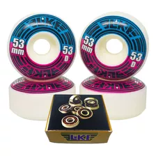 Roda Skate Street 53 Mm Like 97a + Rolamento Brinde