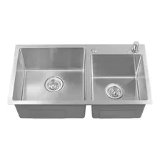 Cuba Dupla Pia Cromada Inox 201 + Dispenser Inovartte Icb15