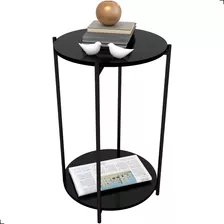 Mesa De Centro Articulada Moderna Resistente Alta 58cm Cor Preto