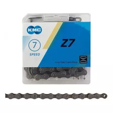 Corrente Kmc Z7 Fina Semi-index 6/7v 116 Links Cinza/marrom