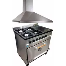 Cocina Industrial Tecnocalor 87 Cm C/ Plancha+ Campana 90 Cm