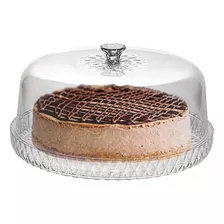 Porta Bolo Torta Boleira Acrílica Igual Vidro Plasutil Linda Cor Cristal