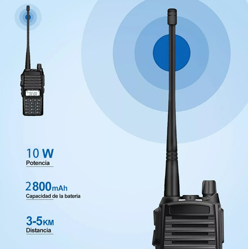 Walkie-talkie Uv-82 Porttil Comunicacin Radio Uhf Vhf 2pcs Foto 9