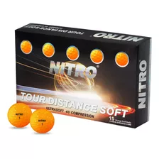 Nitro Tour Distance Soft - Paquete De 15 Pelotas De Golf Co.