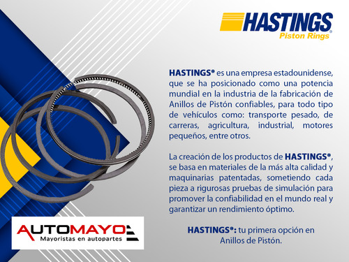 Kit Anillos De Pistn 0.75 Hastings Aspire L4 1.3l 1997 Foto 4