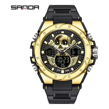 Relojes Cronógrafo Digital Sanda Fashion Skull