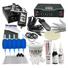 Kit Tatuador Materiais Completo Para Tatuar Com Máquina X13