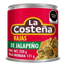 Chiles Jalapeños En Rajas La Costeña En Escabeche 220 Gr