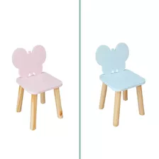Conjunto De 2 Cadeiras Infantil Coelho/picole/borboleta