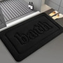Tapete De Banheiro Felpudo Antiderrapante Absorv 60 Cm 40 Cm Black