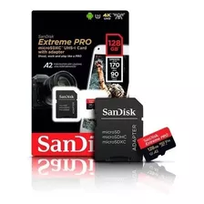 Cartão De Memória Micro Sd 128gb Sandisk Extreme Pro 170mb/s