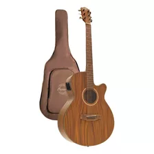 Guitarra Ga-40-koa-st-q Bamboo Tapa Solida +funda Fishman 