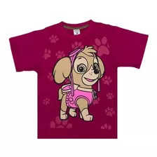 Camiseta Infantil Fantasia Personagens Sky Patrulha Canina