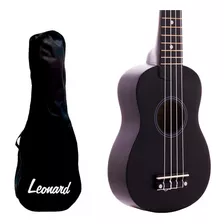 Ukelele Soprano Leonard Color Negro Uquelele + Funda - Envio