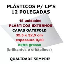 15 Plásticos Externos P/ Lp Vinil Capa Gatefold 0,20 Grossos