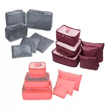 Organizador De Malas Bolsa P/ Viagem Travel C/ Ziper 6 Peças